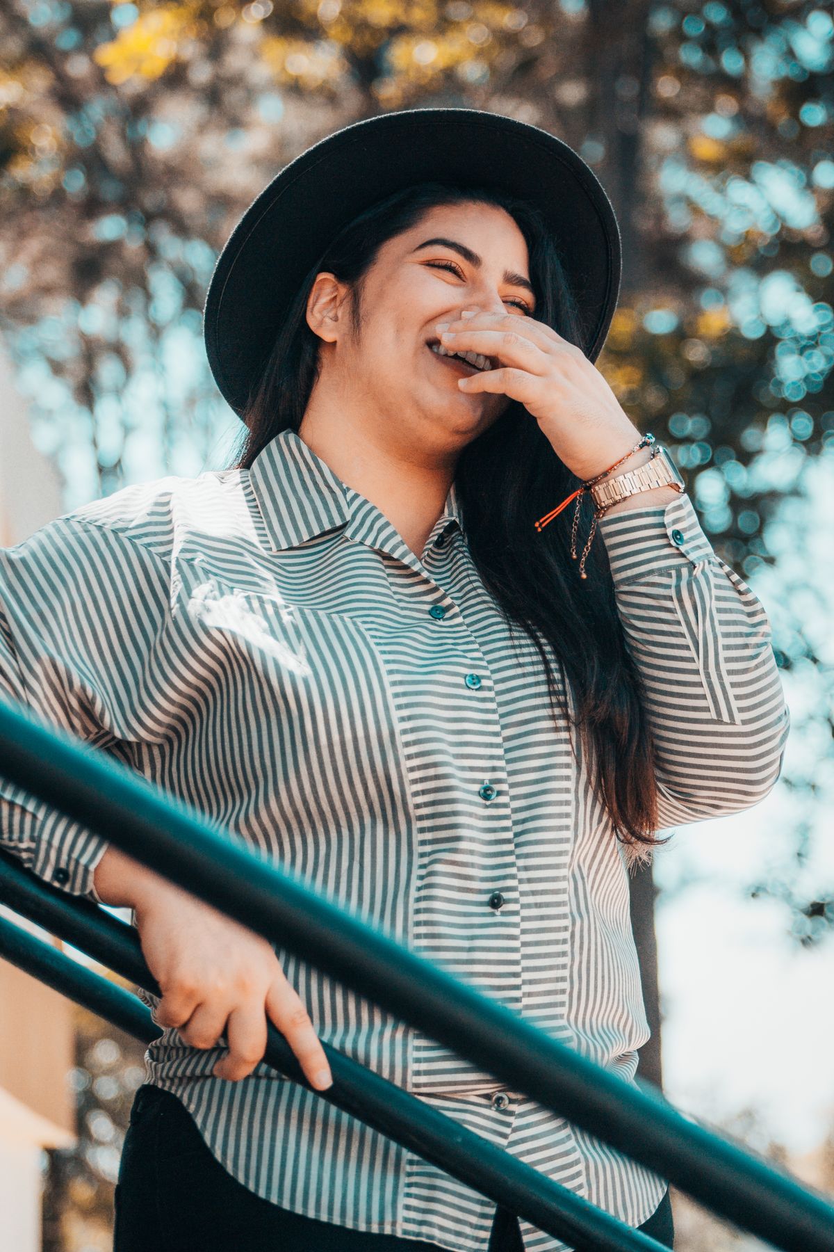 Woman laughing